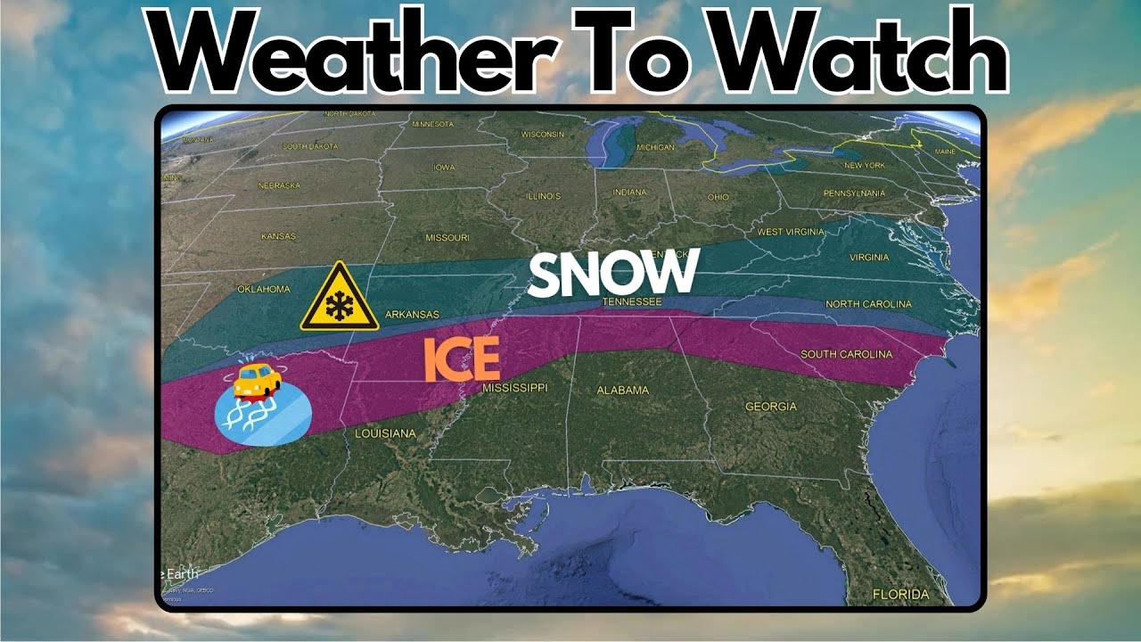WINTER STORM TRACK CHANGE!  ❄Snow and 🧊 Ice will spread east in a multi-day event!