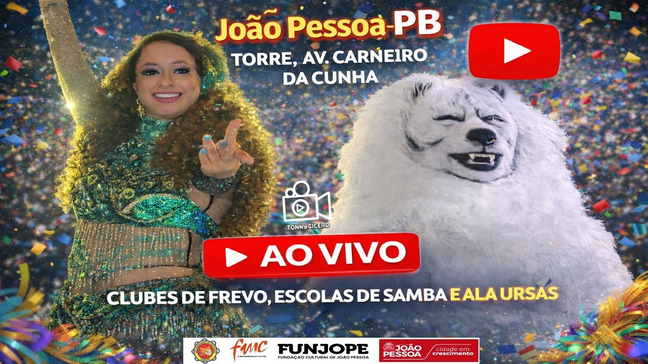 🎭 AO VIVO | Prévia do Carnaval Tradição de João Pessoa 2026