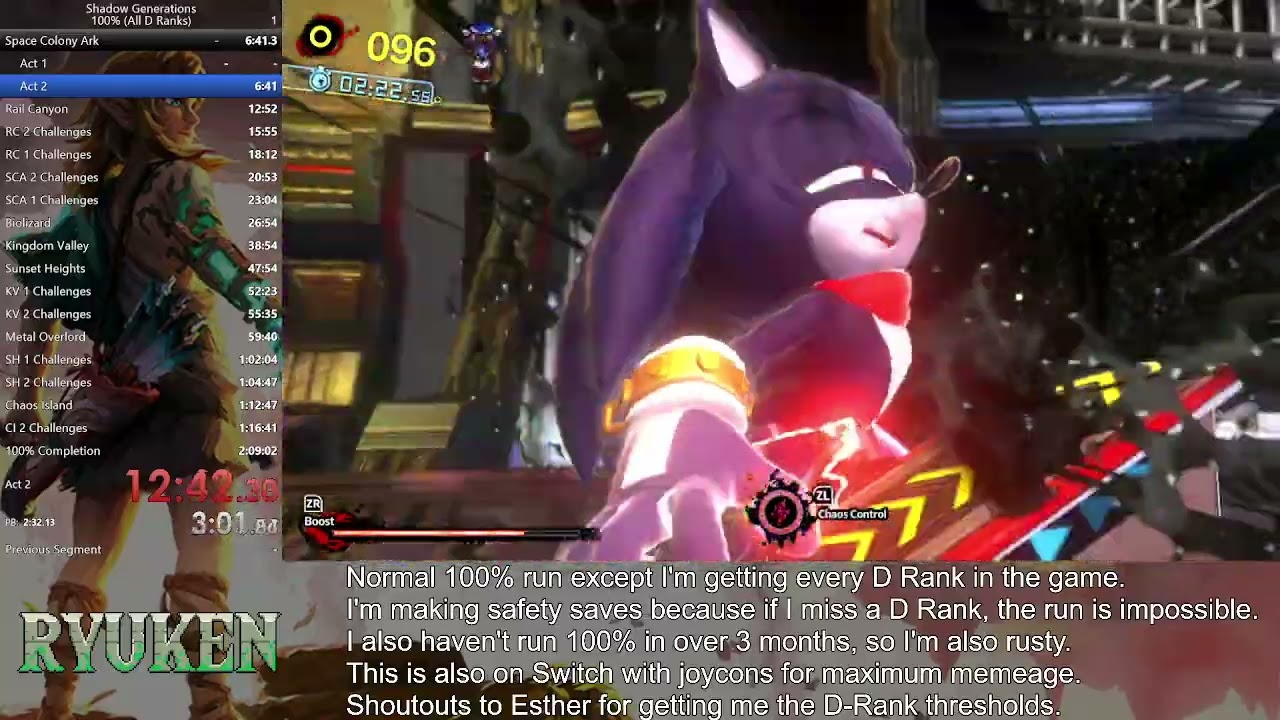 Shadow Generations Slowrun: 100% (All D Ranks) in 5:53:27