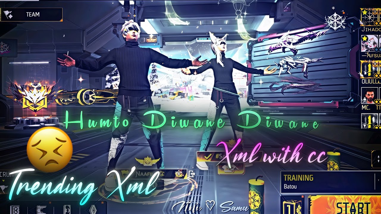 Humto Diwane Xml with Cc || new free fire Xml File || free fire xml || free fire  xml file #naaafizz