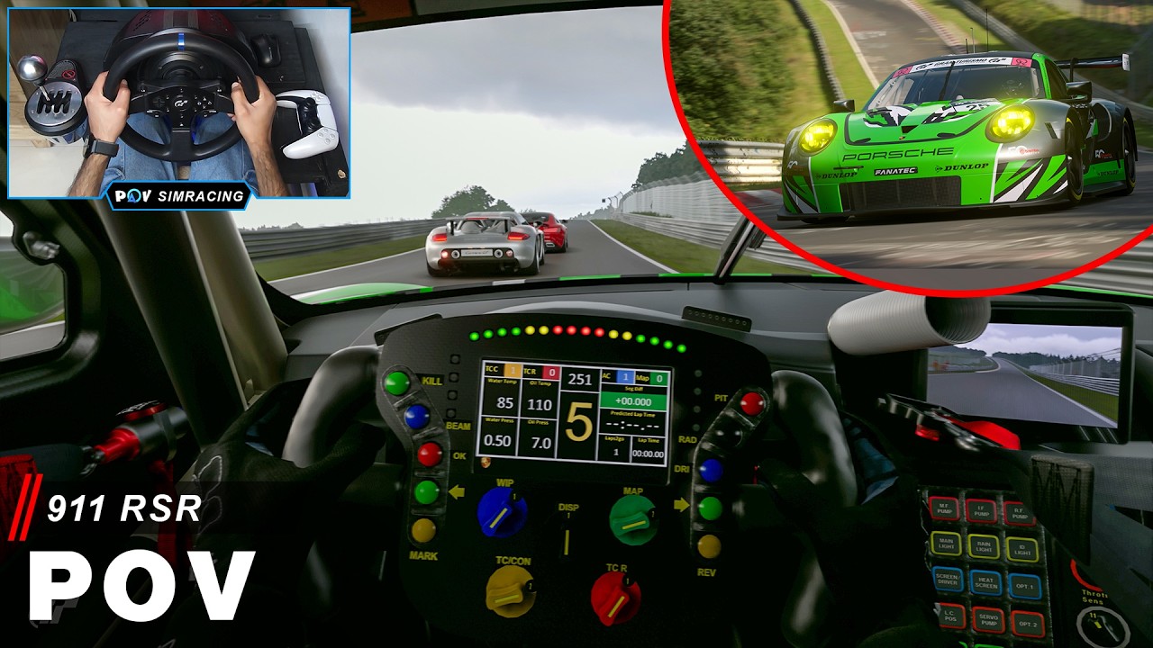 Porsche 911 RSR POV on Nurburgring | Gran Turismo 7 | Steering Wheel Gameplay | PS5 4k60