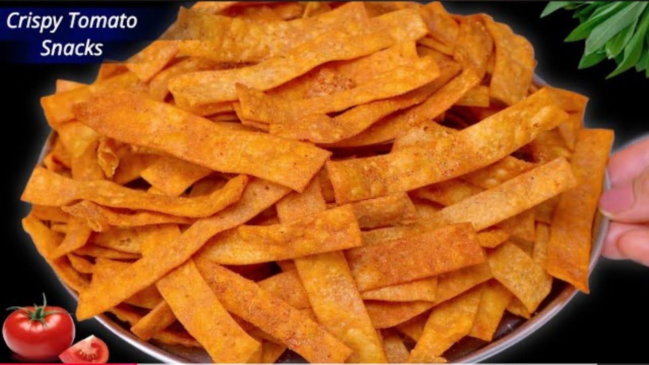 टमाटर और आटे से बनाइये ऐसा क्रिस्पी स्नैक्स की चिप्स भी फेल हो जाए| Crispy Tomato Snacks Recipe 