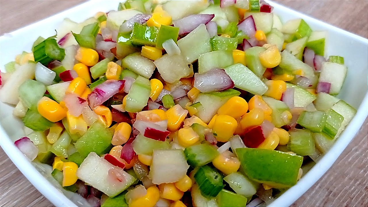 Ensalada f&aacute;cil, econ&oacute;mica y apta para diab&eacute;ticos. &iexcl;Deliciosa y saludable! 🤤😋