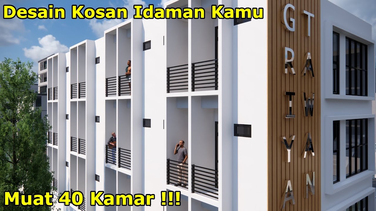 Desain Kosan ini Sangat Optimal, Lahan Terbatas tapi bisa 40 Kamar