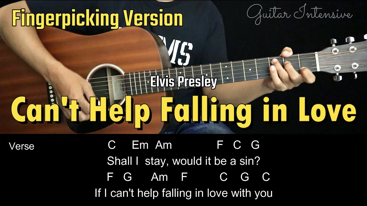 Can't Help Falling in Love - Elvis Presley | EASY Fingerpicking Guitar Tutorial with Chords / Lyrics