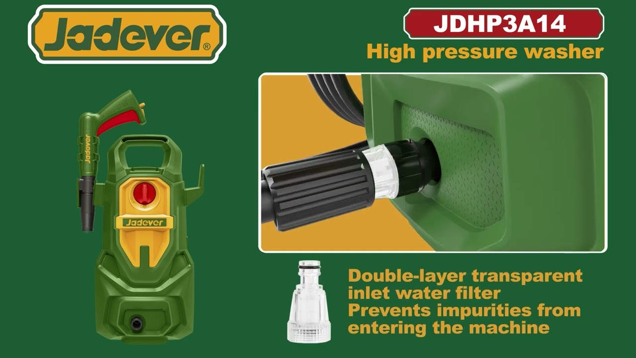 JADEVER HIGH PRESSURE WASHER 1400W 110 Bar JDHP3A14