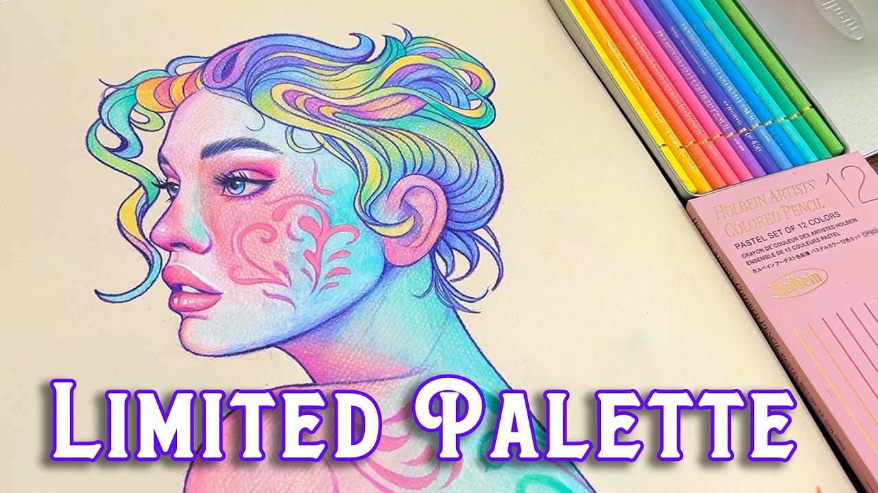 Drawing With Holbein Pastel Colored Pencils *Limited Palette Challenge*