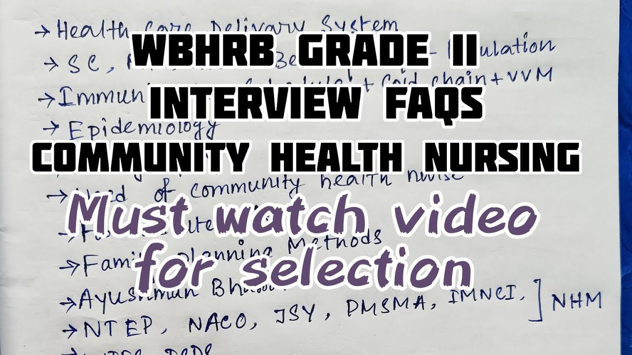WBHRB Interview FAQS  2026 latest for grade II staff nurse. #nurse #interview #wbhrb #staffnurse 