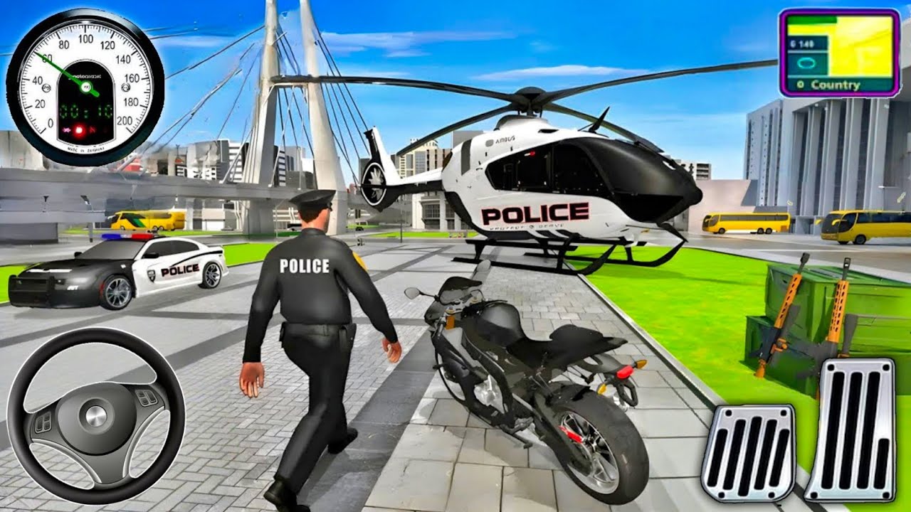 Police Car Chase Simulator 3D Game - Real Cop Cars Driving Simulator 2025 - Android GamePlay