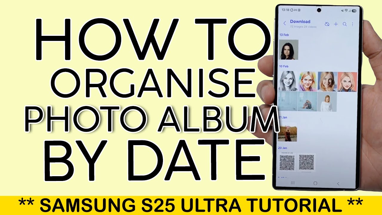 Как организовать фотоальбомы по дате на Samsung S25 Ultra 2025