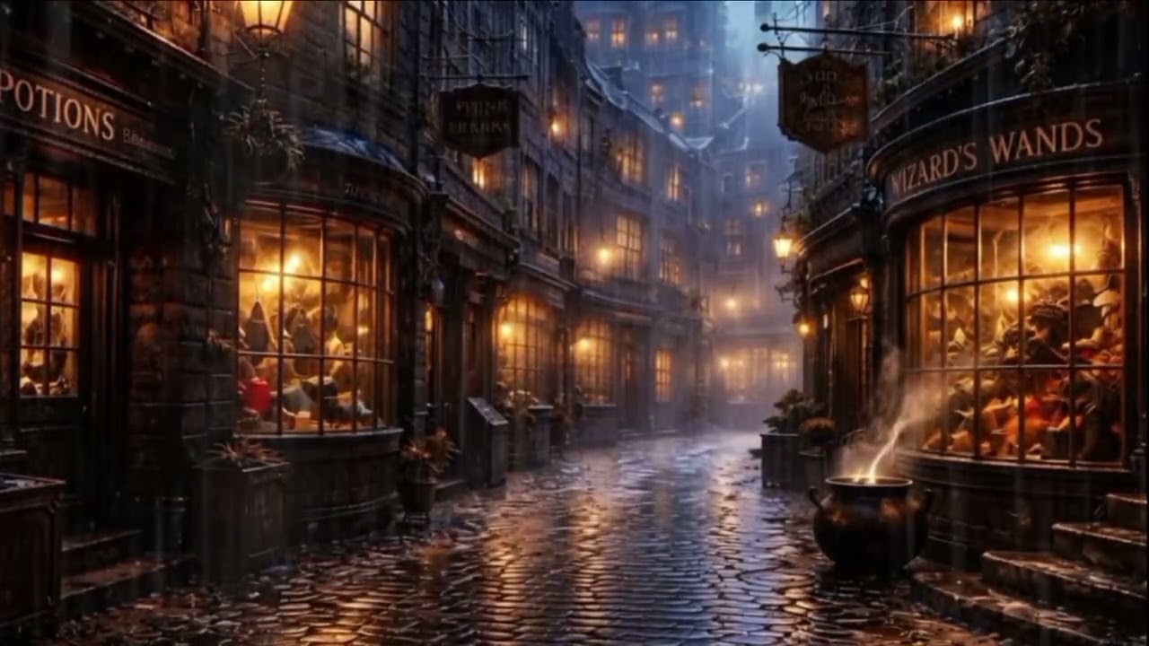 Chuva Noturna no Beco Mágico🌧️ Night Rain in a Magical Alley