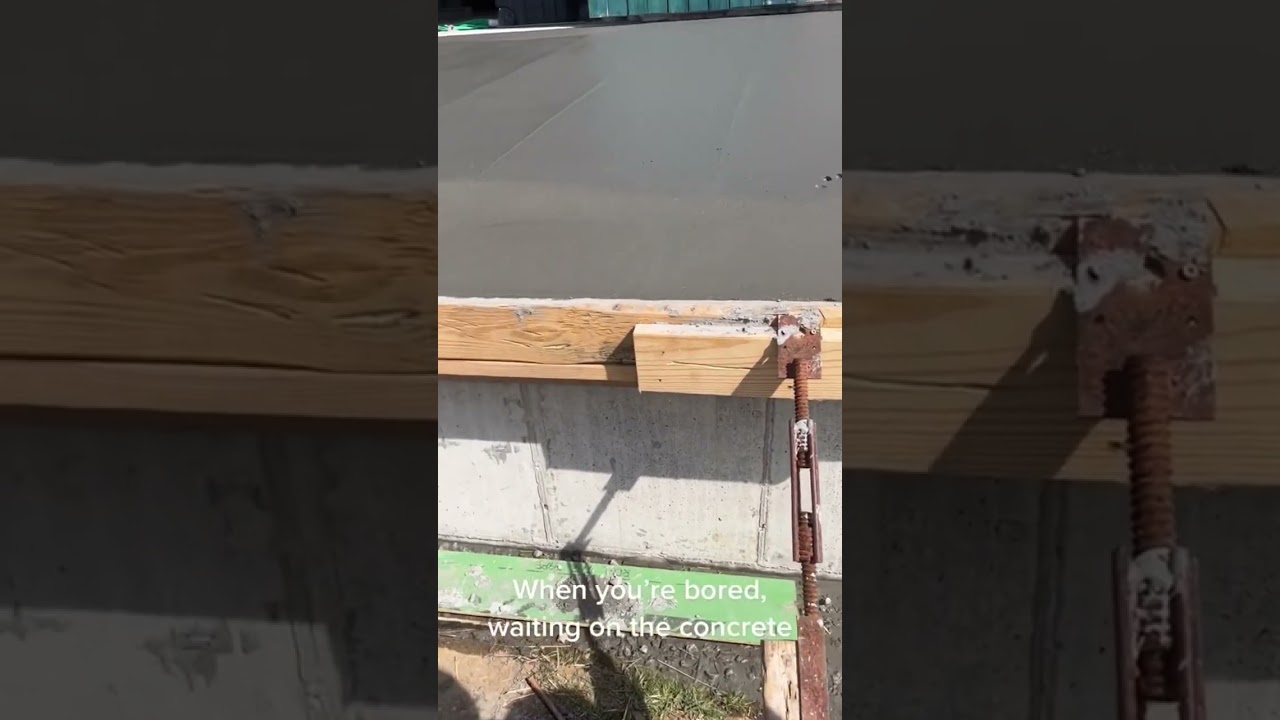 When you&rsquo;re bored and waiting to finish the concrete! #architectural #construction #concrete