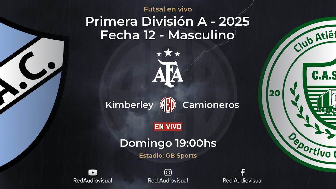 🔴 Kimberley vs Camioneros - Fecha 12 - Primera División A - Futsal AFA 2025 - Masculino