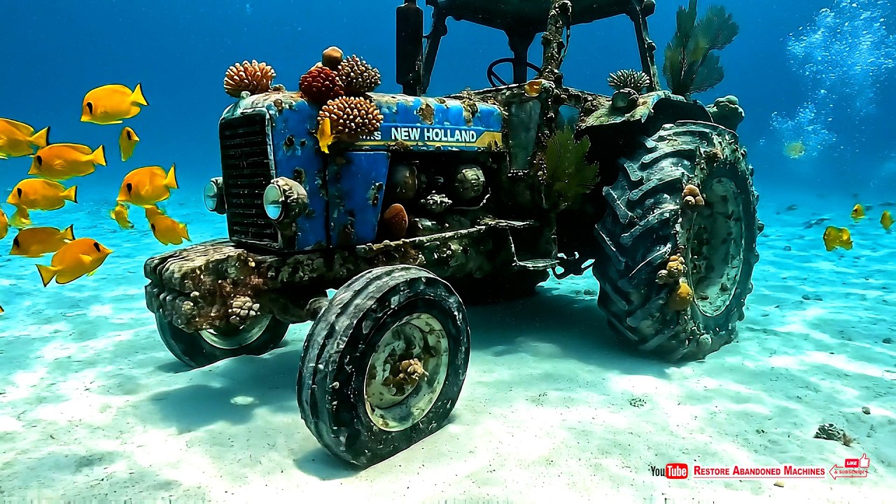 New Holland T4 75S Tractor Abandoned Underwater Seabed 40 Years, Then Rescued & Full Restoration