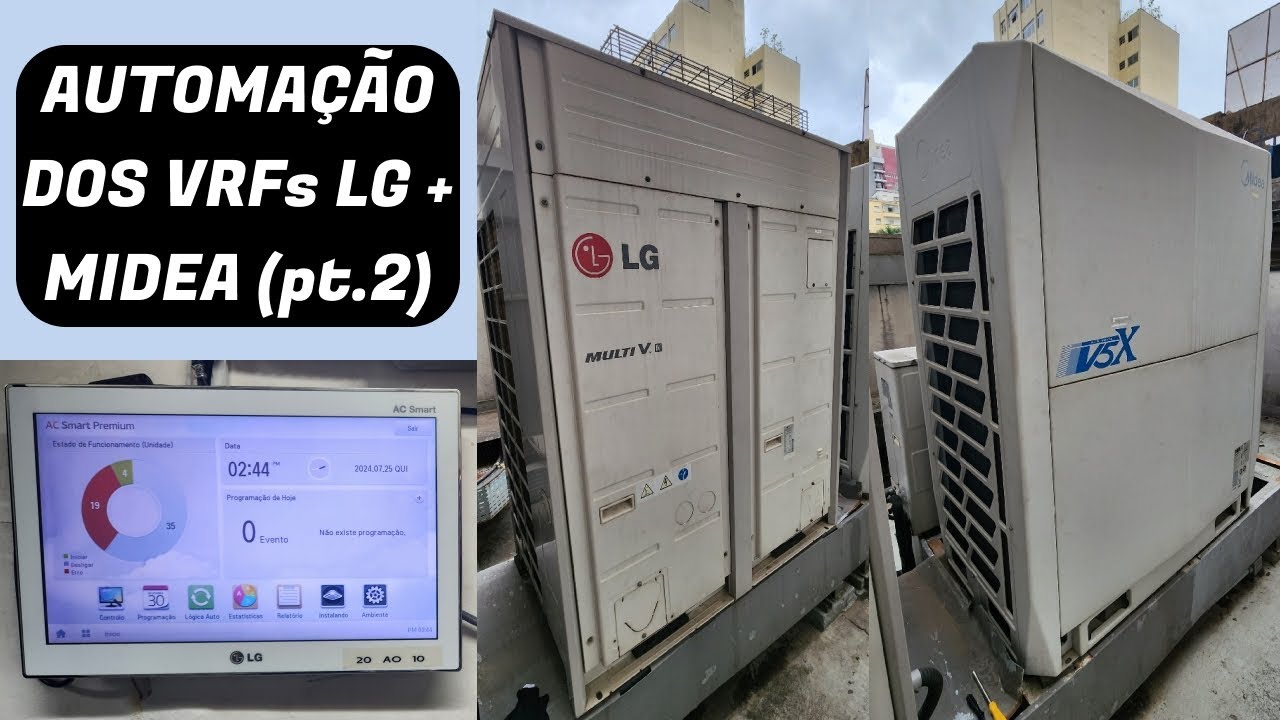 Instalação de automação em VRF LG MultiV IV e Midea V5X