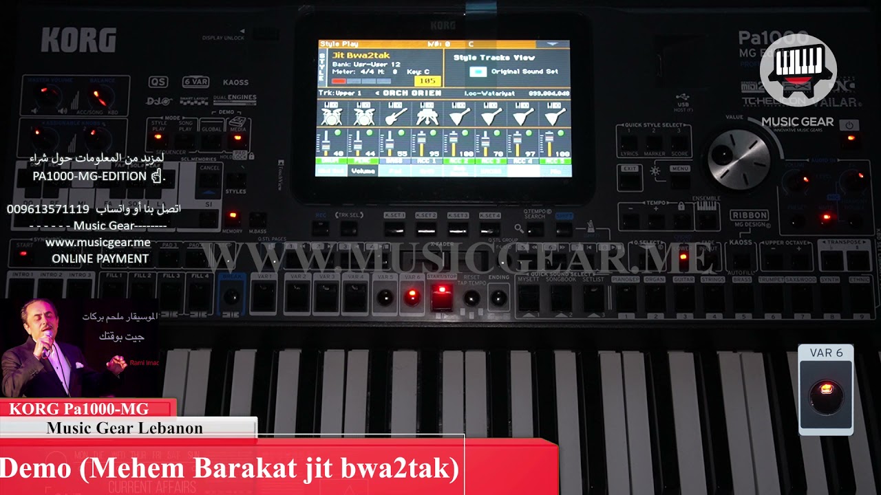 KORG Pa1000 MG INTRO Melhem barakat Jit bwa2tak