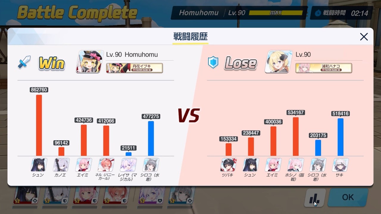 [ブルアカ][新S10][旬 庚 艾米 紅兔+ 魔芋 水白子 進攻VS防守 椿 旬 艾米 戰星 + 水白子 咲!][81][戦術対抗戦-市街戦]