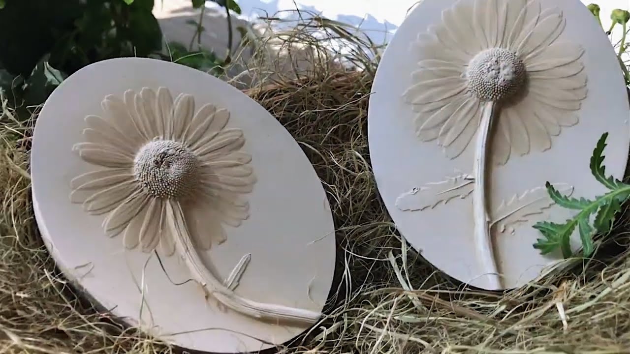 Bas-Relief Botanical Plaster Casting Art / Klever Art Inspired by Scandinavian Nature