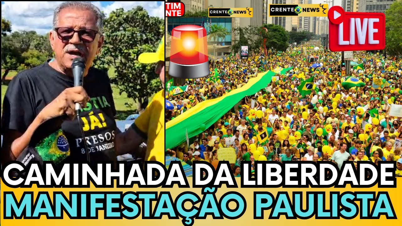 🛑🇧🇷 MANIFESTAÇÃO NA PAULISTA REÚNE PADRE KELMOM, SEBASTIÃO COELHO E MULTIDÃO DE PATRIOTAS,VEJA!
