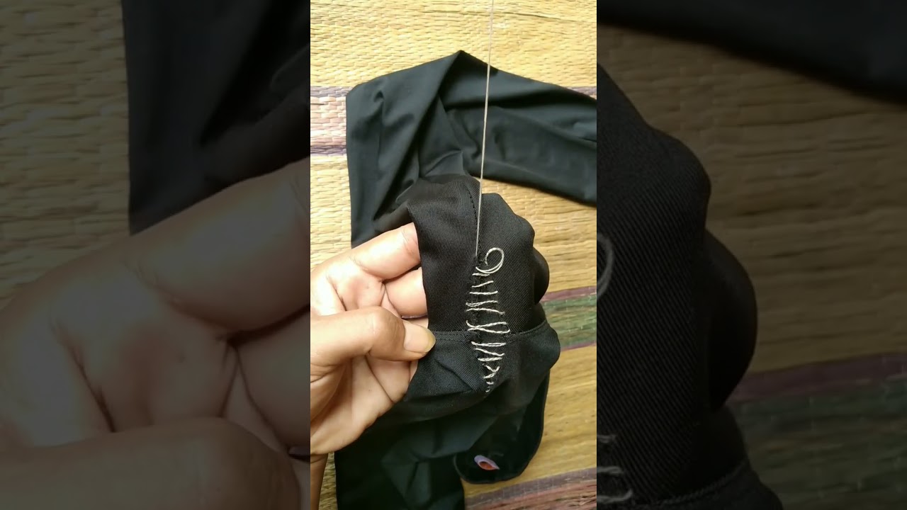how to sew leggings that have holes in the hands #shortvideo