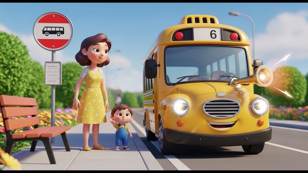 The Little Bus Song 🚌 Wheels on the Bus Style Nursery Rhymes for Kids & Toddlers