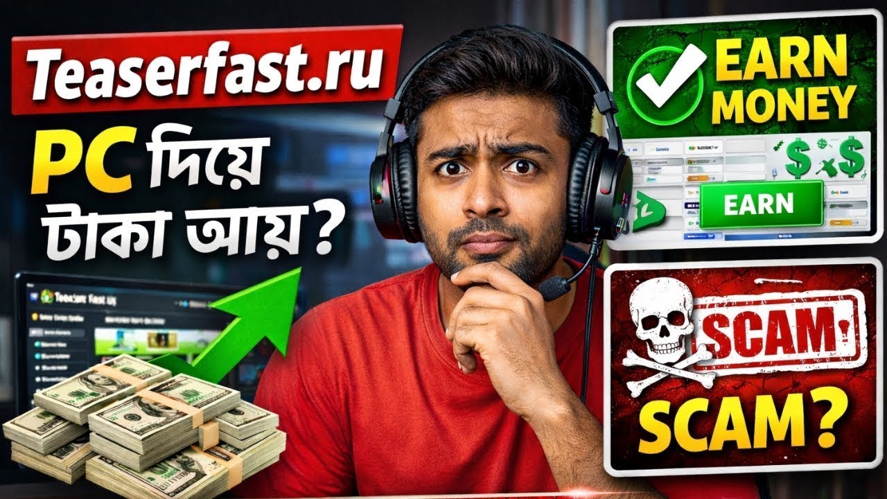 TeaserFast.ru Review: পিসি দিয়ে অটো ইনকাম করার সেরা উপায়! | Earn Money Online PC 2026