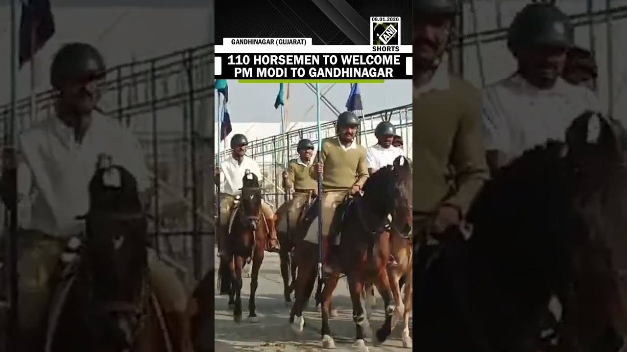 Watch: 110 horsemen to welcome PM Modi to Gujarat&rsquo;s Gandhinagar