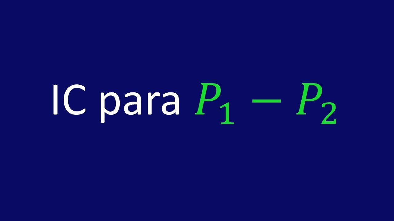 Intervalo de confianza para la diferencia de proporciones
