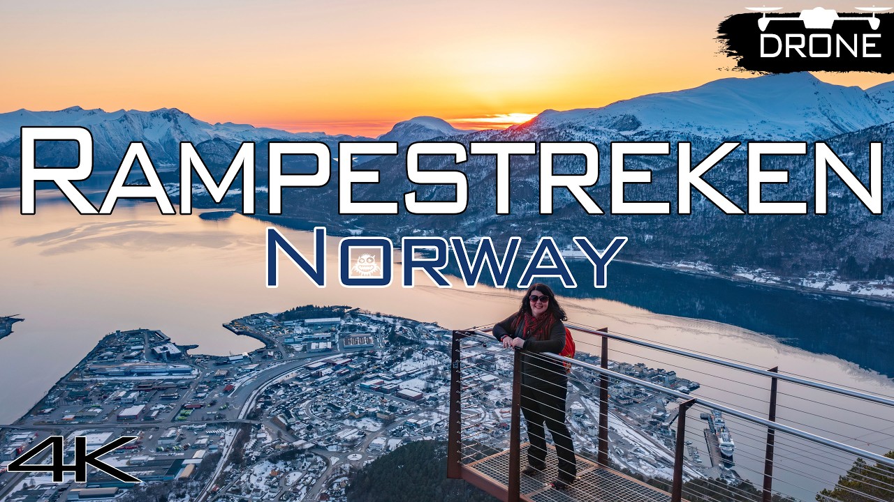 Hike to Rampestreken in Early Spring - Norway Drone, 4k
