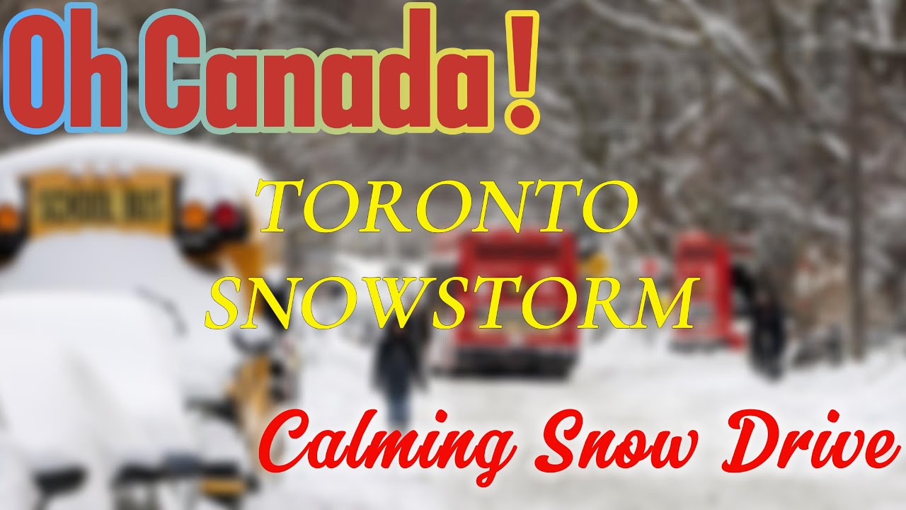 Snow Drive during Lake-effect Snowfall in Toronto area - December