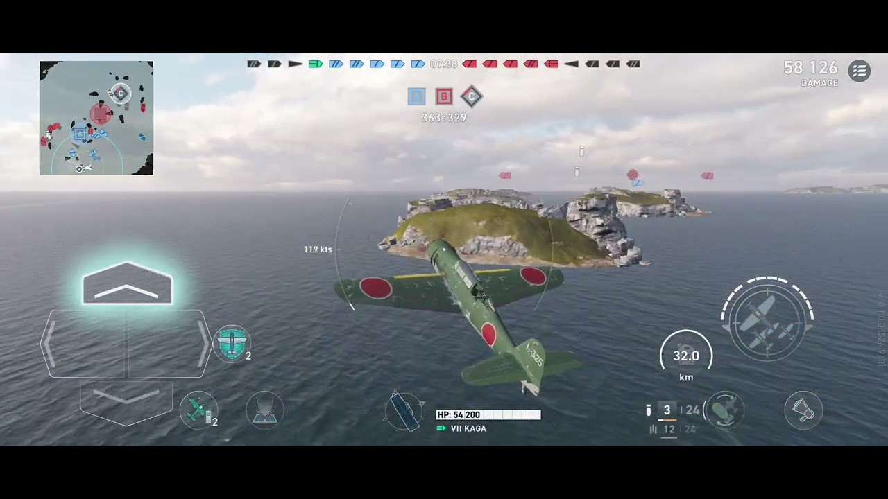 INSANE 112K DAMAGE KAGA GAMEPLAY!!! - World of Warships Legends Mobile (No Commentary)