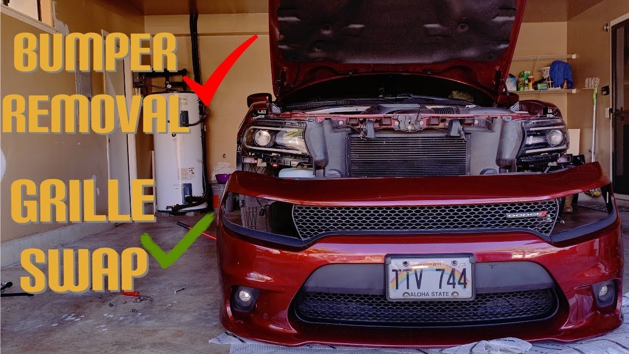 How To Remove a 2015-2019 Dodge Charger Front Bumper/ Grille SWAP!