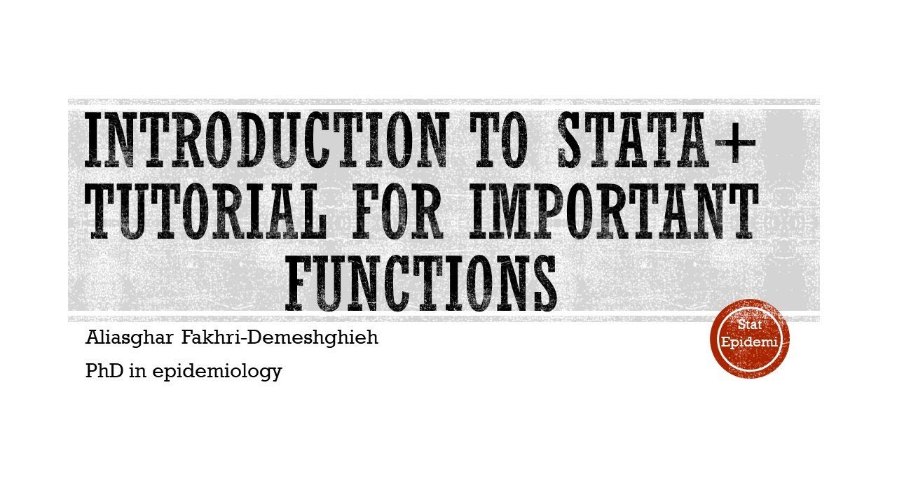 Introduction to STATA and tutorial for important functions #stata  #epidemiology #statistics