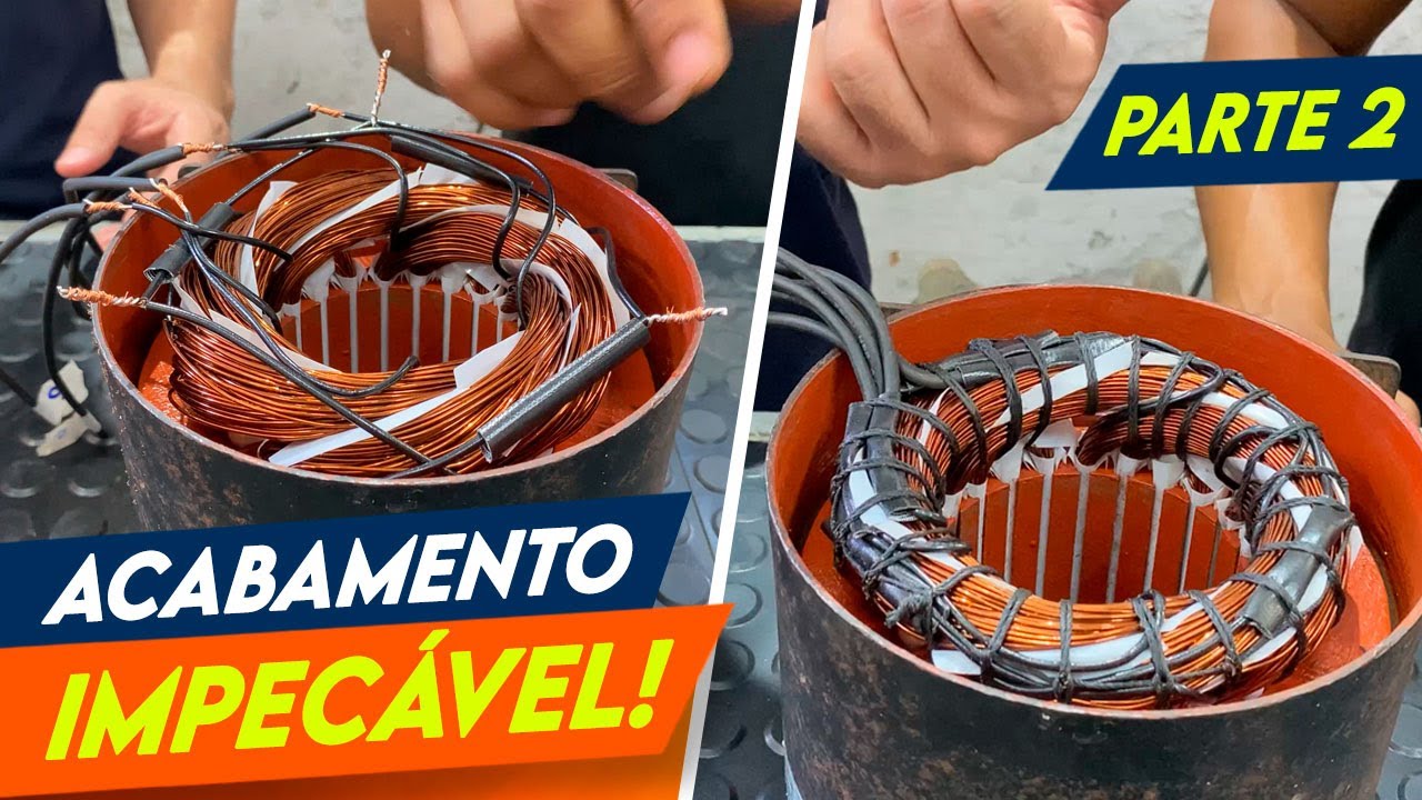 💪REBOBINANDO um MOTOR trifásico PASSO a PASSO  PARTE 2