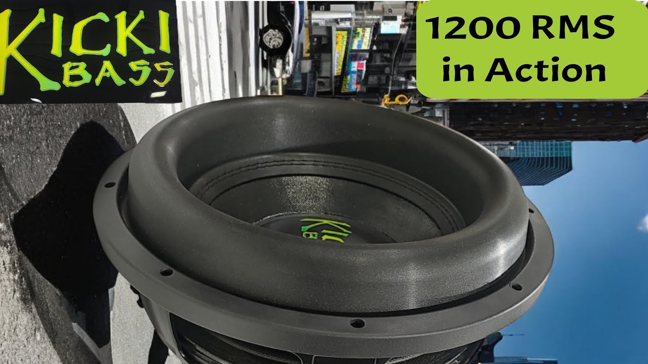 Kicki Bass 1200 RMS monster subwoofer in action, single 1200 bending metal