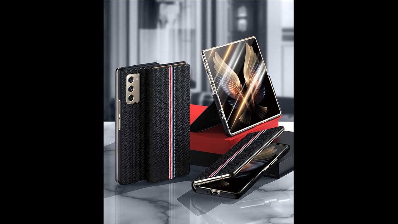 Samsung Galaxy Z Fold 2 Cover Case Leather Luxury Model 2021