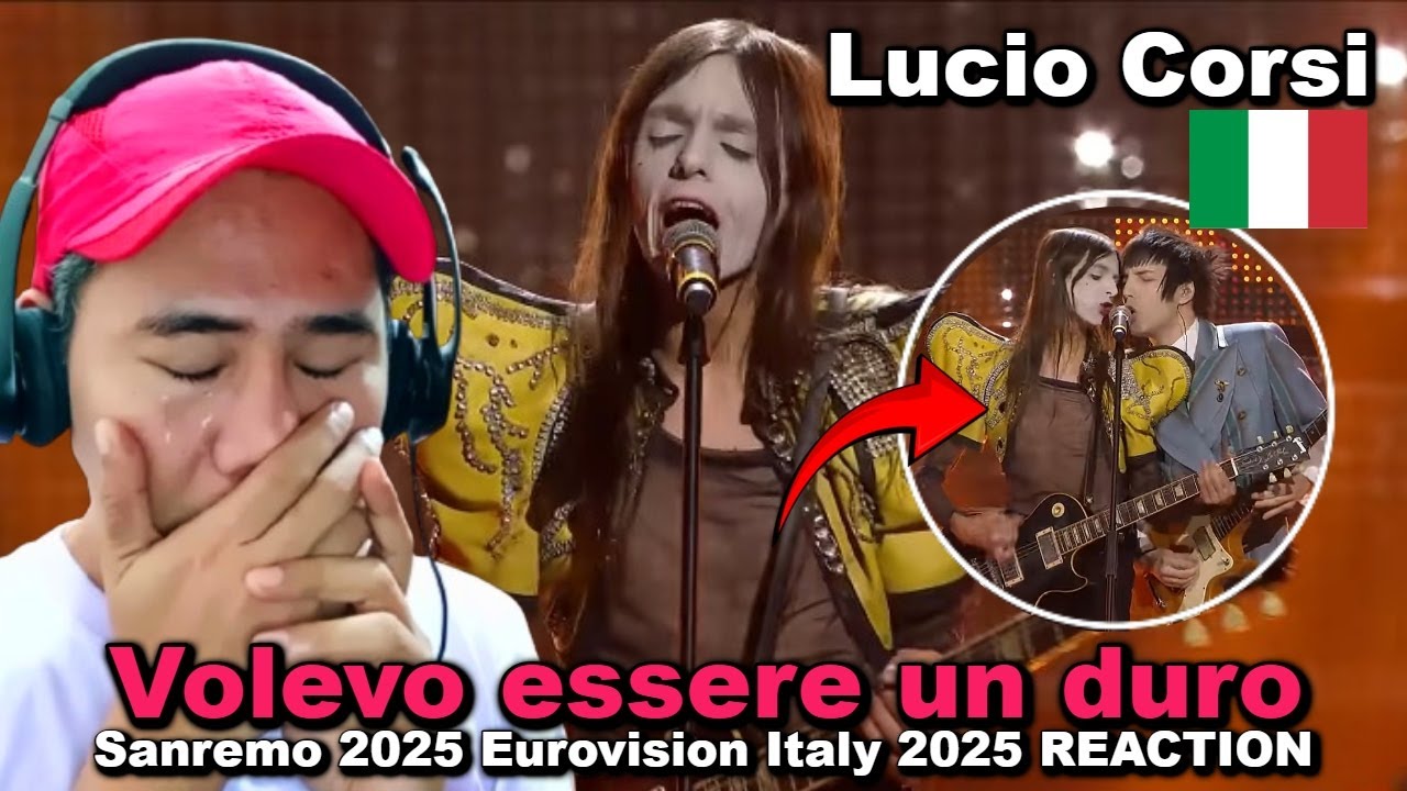 Lucio Corsi - Volevo essere un duro - Sanremo 2025 Eurovision Italy 2025 REACTION