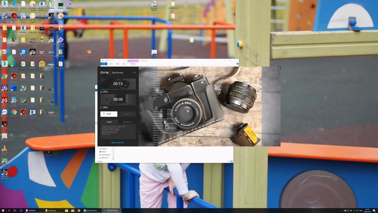VRAY benchmark 1.08 CPU-тест на 112 потоках