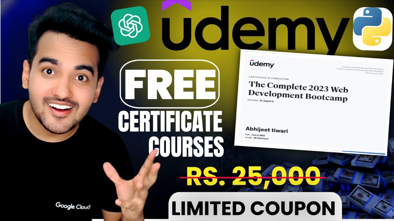 15+ Udemy Free Certificate Courses 2025 | Web Development Courses | AI Free Courses & Data Analytics