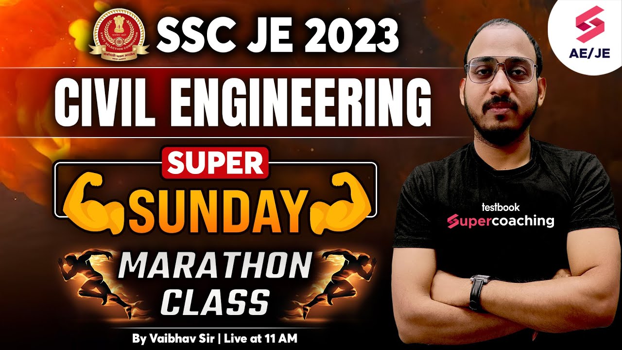 SSC JE Civil Engineering 2023 | Super🔥💪 Sunday Special Class | SSC JE 2023 | By Vaibhav Sir