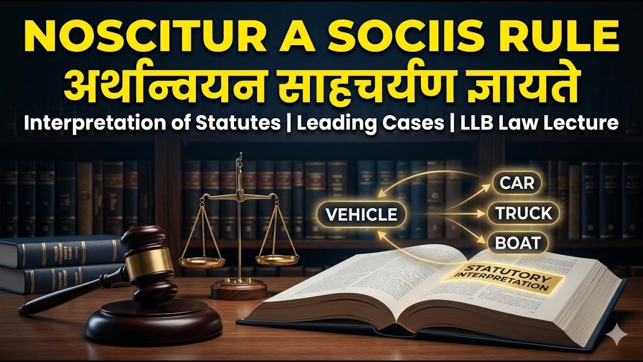 “A Word is Known by the Company it Keeps” | Noscitur a Sociis Doctrine Explained | अर्थान्वयन