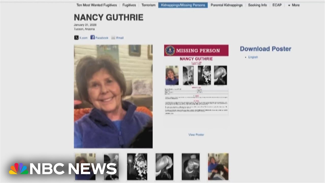 FBI launches new website on Nancy Guthrie case