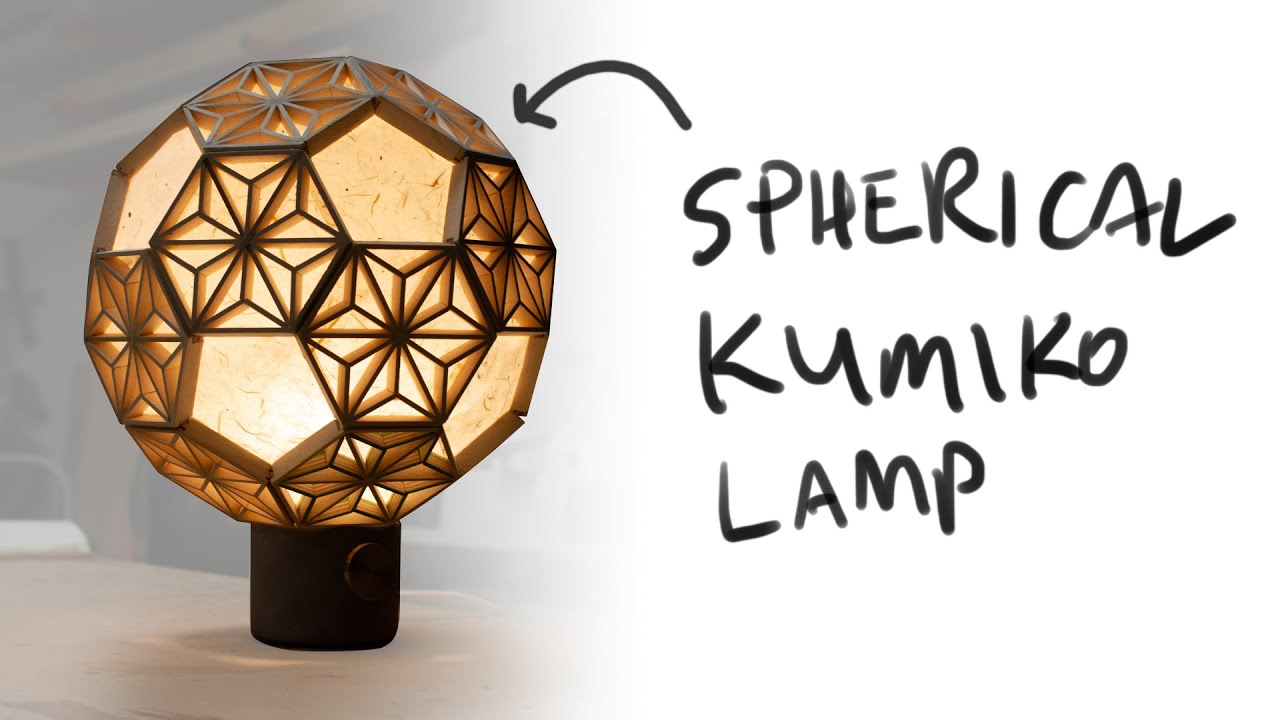 How to make a Spherical Kumiko Lamp // Woodworking Tutorial