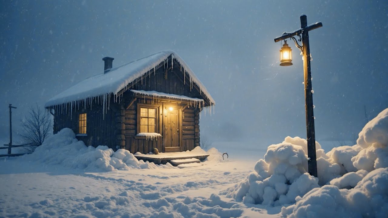 Winter Wind Sounds for Sleeping ❄️ Icy Howling Snowstorm Night