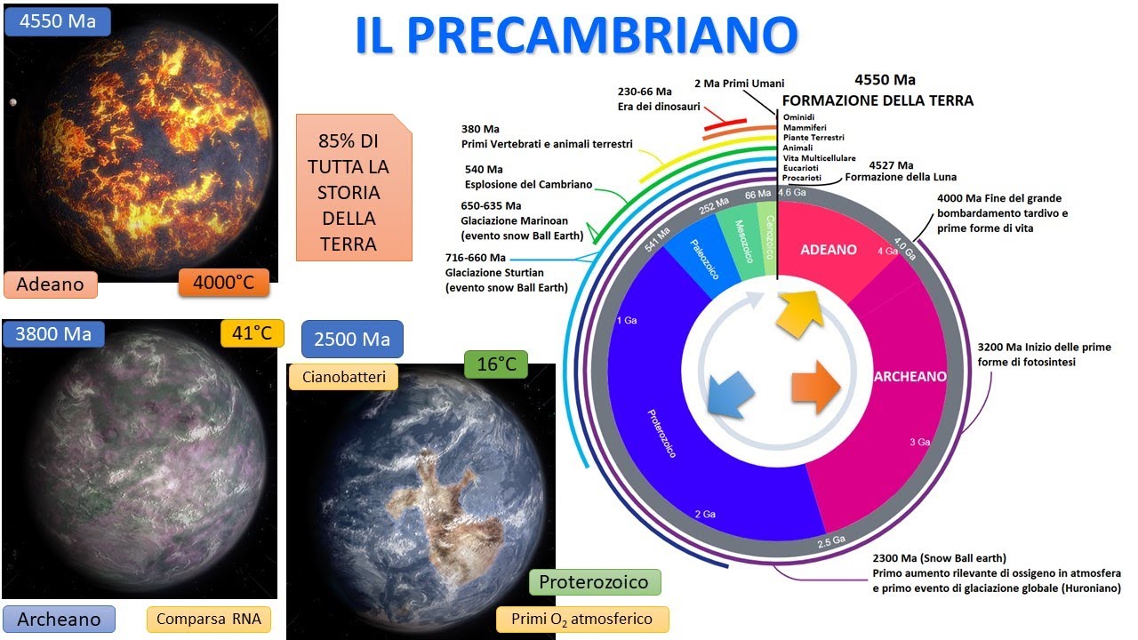 IL PRECAMBRIANO - Da 4600 a 541 milioni di anni fa.