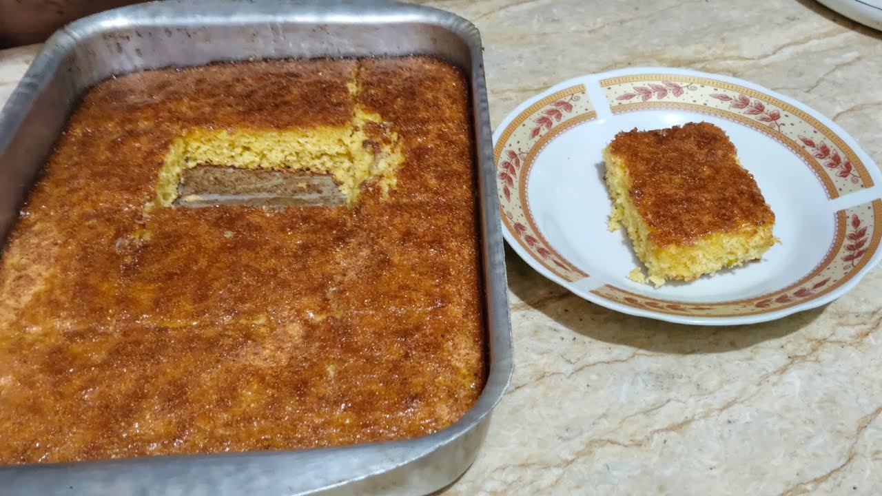 احلي صنية حلو باليوسفي احلي من البسبوسه والطعم من الكيكه سهله وبسيطه 