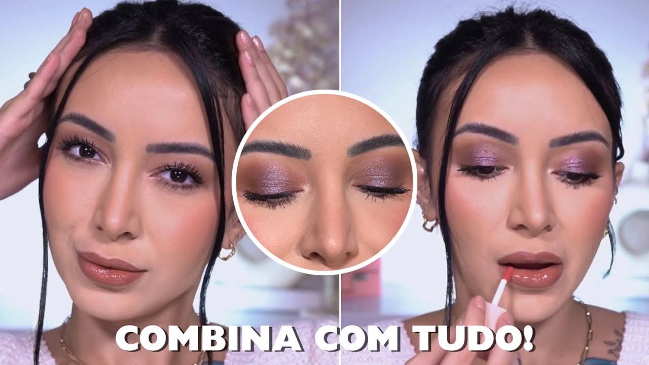 MAQUIAGEM QUE COMBINA COM TUDO PARA INICIANTES (sem c&iacute;lios posti&ccedil;os e delineado)