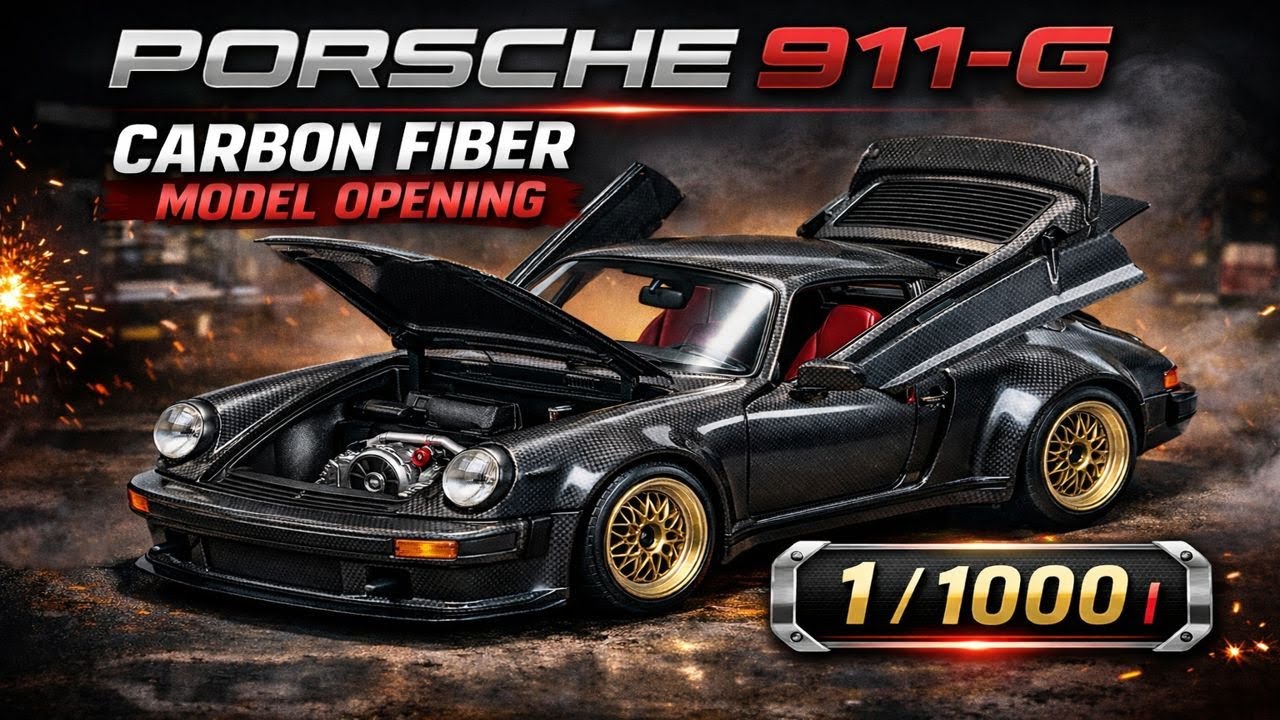 Porsche 911-G 模型開箱/model opening (碳纖維/Carbon Fiber) [4K]