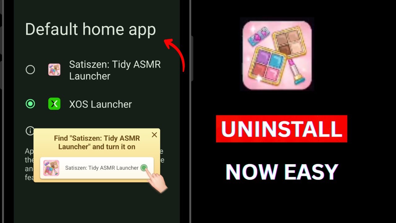 Satiszen Tidy Asmr Launcher Delete Kaise Kare | How to uninstall satiszen tidy asmr launcher