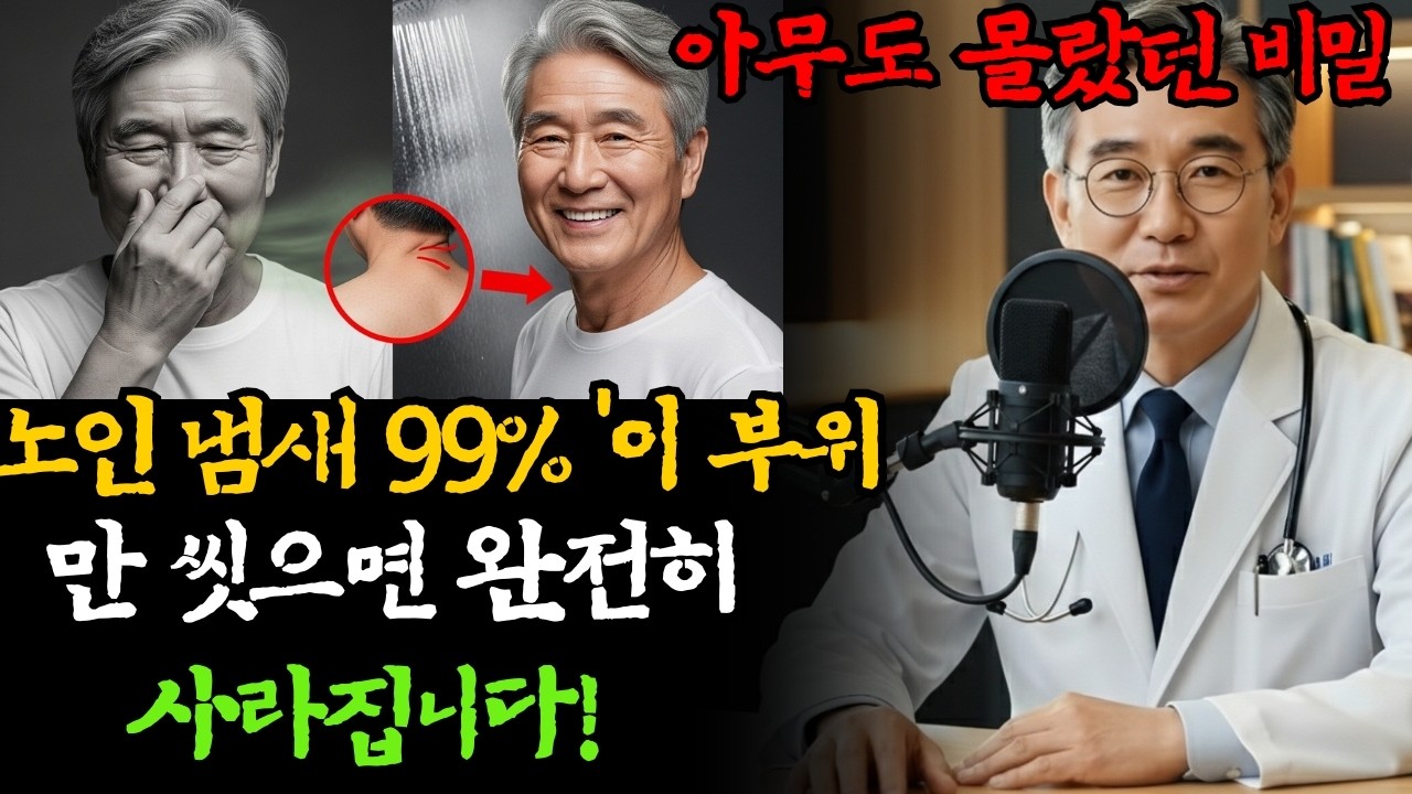 99%가 몰랐던 특유의 퀘퀘한 노인 냄새, 단 ‘이곳’만 제대로 씻으면 사라집니다! 냄새의 비밀 공개｜땀냄새·체취·홀애비 냄새